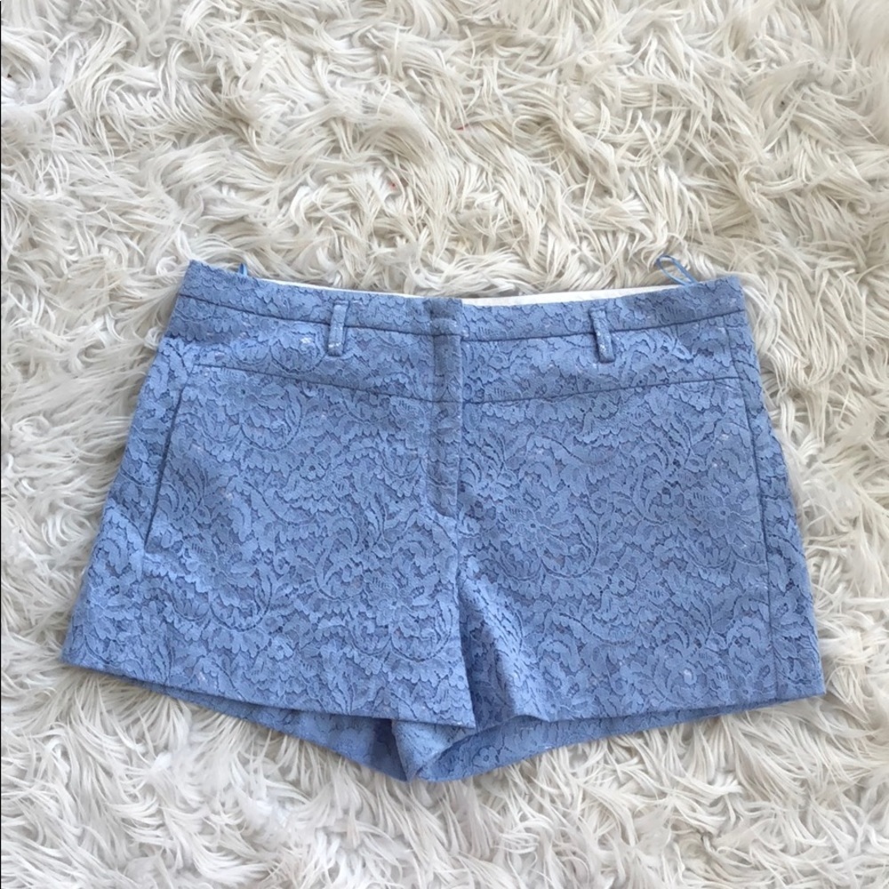 • No. 21 • Cotton Poly Blend Lace Blue Shorts 10 - Picture 3 of 5